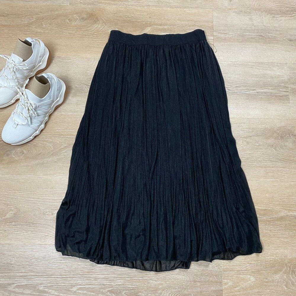 Metrowear Pleated Pattern Skirt Women's‎ M Color Black